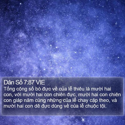 Dân Số 7:87 VIE Bible Verse Image