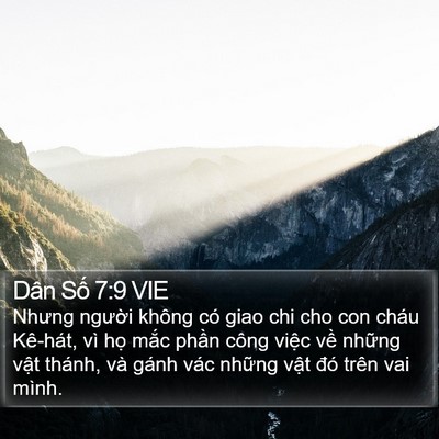 Dân Số 7:9 VIE Bible Verse Image