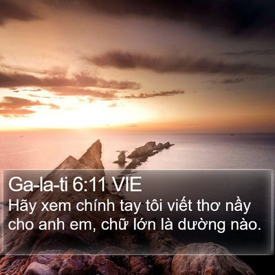 Ga-la-ti 6:11 VIE Bible Verse Image