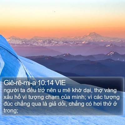 Giê-rê-mi-a 10:14 VIE Bible Verse Image