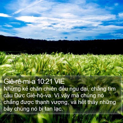 Giê-rê-mi-a 10:21 VIE Bible Verse Image