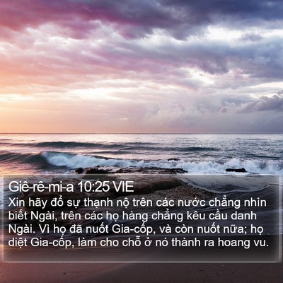 Giê-rê-mi-a 10:25 VIE Bible Verse Image
