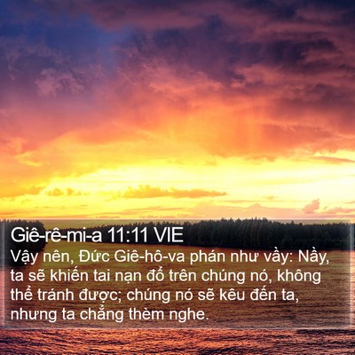 Giê-rê-mi-a 11:11 VIE Bible Verse Image