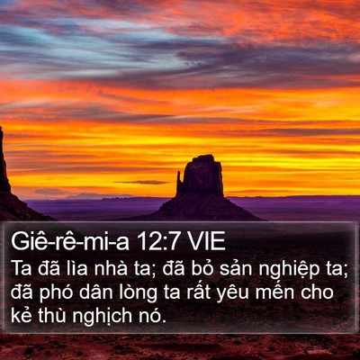 Giê-rê-mi-a 12:7 VIE Bible Verse Image