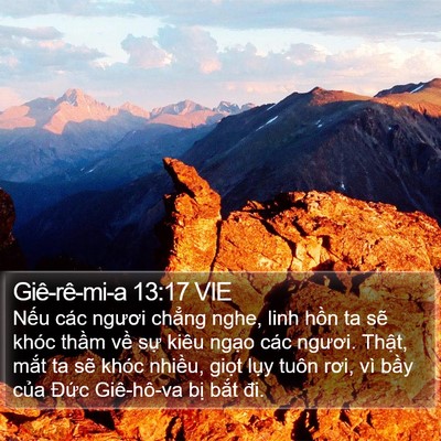 Giê-rê-mi-a 13:17 VIE Bible Verse Image