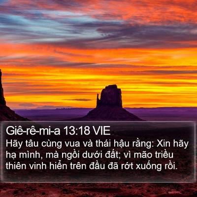 Giê-rê-mi-a 13:18 VIE Bible Verse Image