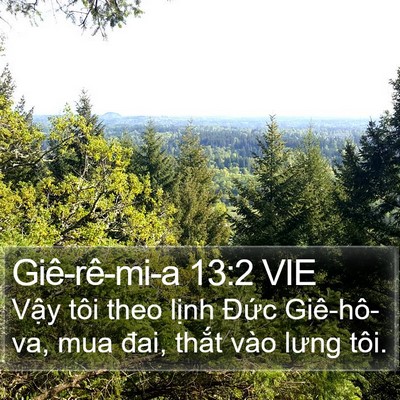 Giê-rê-mi-a 13:2 VIE Bible Verse Image