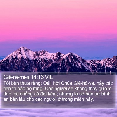 Giê-rê-mi-a 14:13 VIE Bible Verse Image
