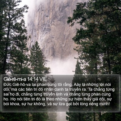 Giê-rê-mi-a 14:14 VIE Bible Verse Image