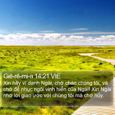 Giê-rê-mi-a 14:21 VIE Bible Verse Image