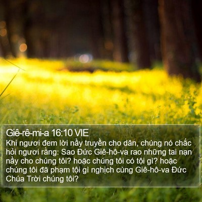 Giê-rê-mi-a 16:10 VIE Bible Verse Image