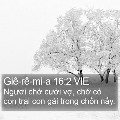 Giê-rê-mi-a 16:2 VIE Bible Verse Image