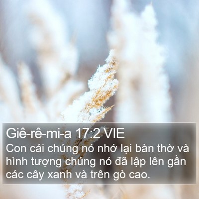 Giê-rê-mi-a 17:2 VIE Bible Verse Image