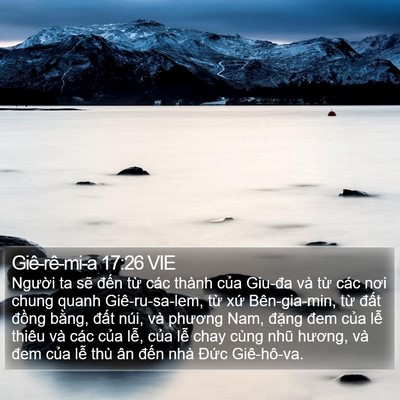 Giê-rê-mi-a 17:26 VIE Bible Verse Image