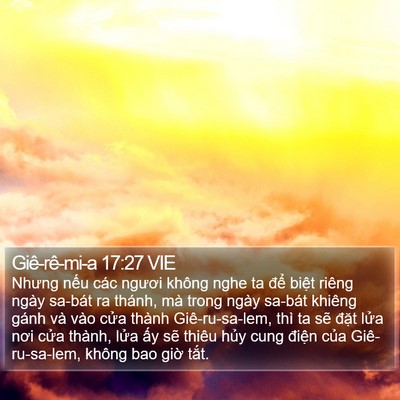 Giê-rê-mi-a 17:27 VIE Bible Verse Image