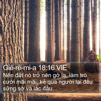 Giê-rê-mi-a 18:16 VIE Bible Verse Image