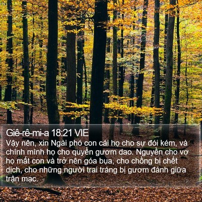 Giê-rê-mi-a 18:21 VIE Bible Verse Image