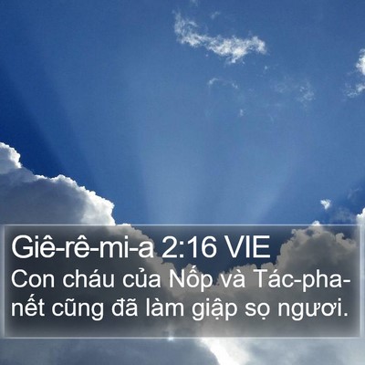 Giê-rê-mi-a 2:16 VIE Bible Verse Image