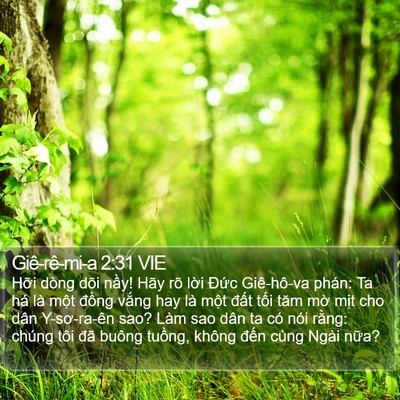Giê-rê-mi-a 2:31 VIE Bible Verse Image