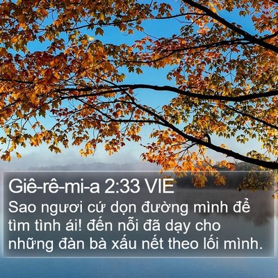 Giê-rê-mi-a 2:33 VIE Bible Verse Image