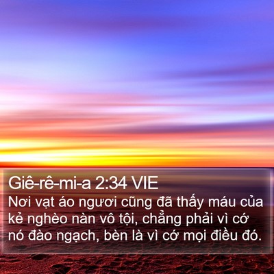 Giê-rê-mi-a 2:34 VIE Bible Verse Image