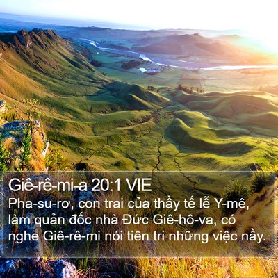Giê-rê-mi-a 20:1 VIE Bible Verse Image