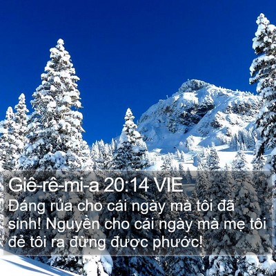 Giê-rê-mi-a 20:14 VIE Bible Verse Image