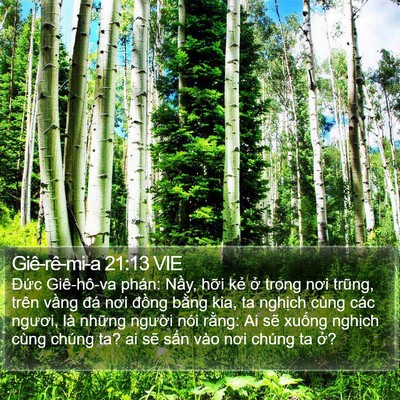 Giê-rê-mi-a 21:13 VIE Bible Verse Image