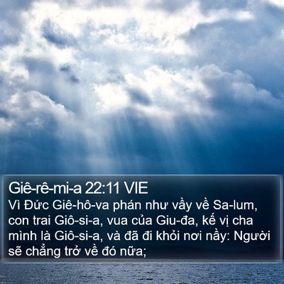 Giê-rê-mi-a 22:11 VIE Bible Verse Image
