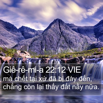 Giê-rê-mi-a 22:12 VIE Bible Verse Image