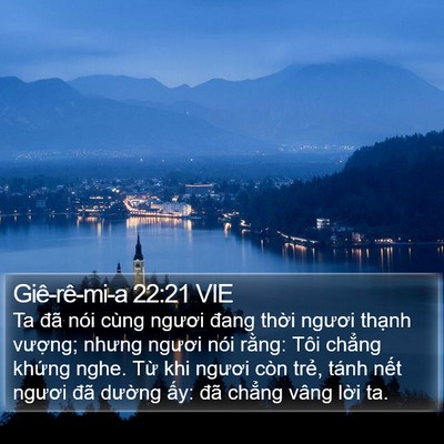 Giê-rê-mi-a 22:21 VIE Bible Verse Image
