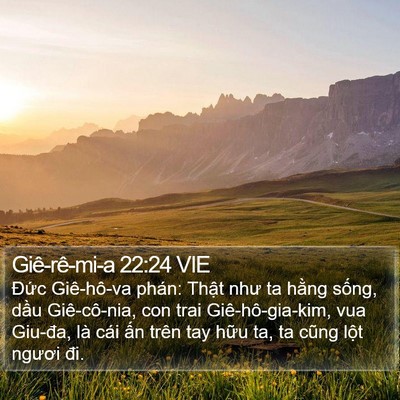 Giê-rê-mi-a 22:24 VIE Bible Verse Image