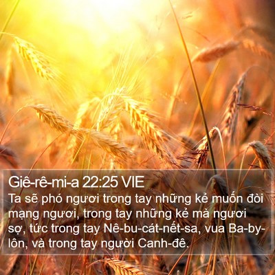 Giê-rê-mi-a 22:25 VIE Bible Verse Image