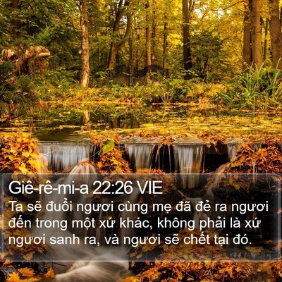 Giê-rê-mi-a 22:26 VIE Bible Verse Image