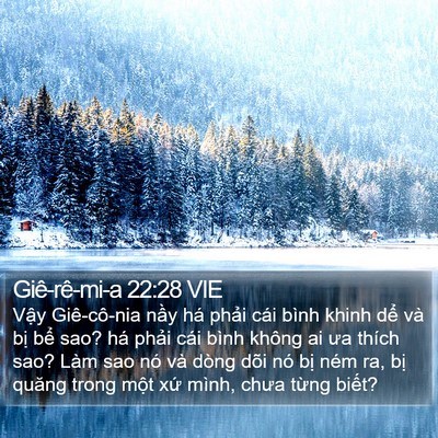 Giê-rê-mi-a 22:28 VIE Bible Verse Image