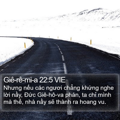 Giê-rê-mi-a 22:5 VIE Bible Verse Image
