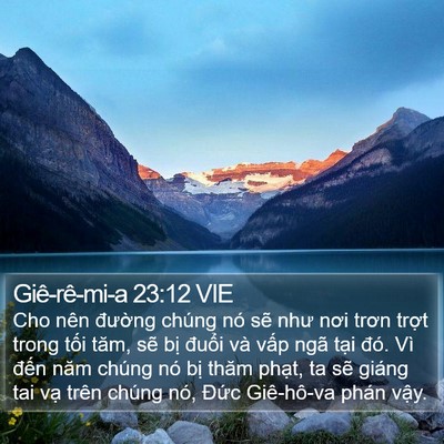 Giê-rê-mi-a 23:12 VIE Bible Verse Image
