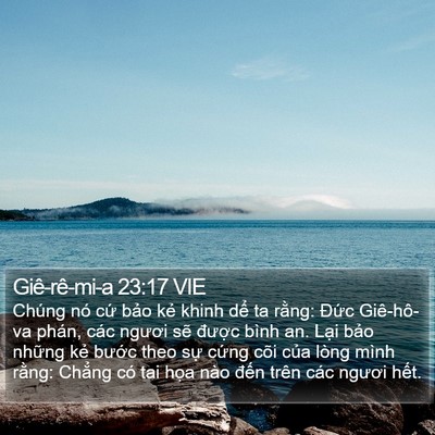 Giê-rê-mi-a 23:17 VIE Bible Verse Image