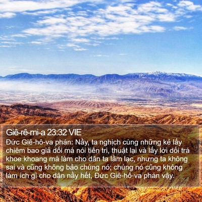 Giê-rê-mi-a 23:32 VIE Bible Verse Image
