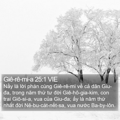 Giê-rê-mi-a 25:1 VIE Bible Verse Image