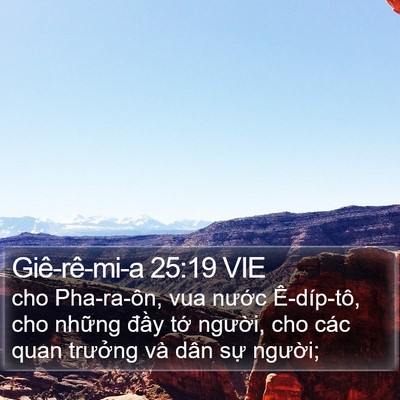 Giê-rê-mi-a 25:19 VIE Bible Verse Image