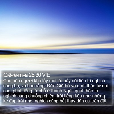 Giê-rê-mi-a 25:30 VIE Bible Verse Image