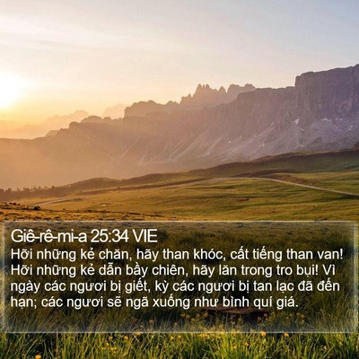 Giê-rê-mi-a 25:34 VIE Bible Verse Image