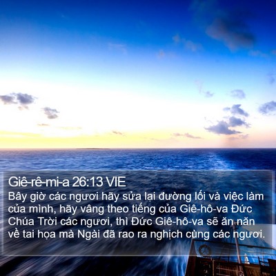 Giê-rê-mi-a 26:13 VIE Bible Verse Image