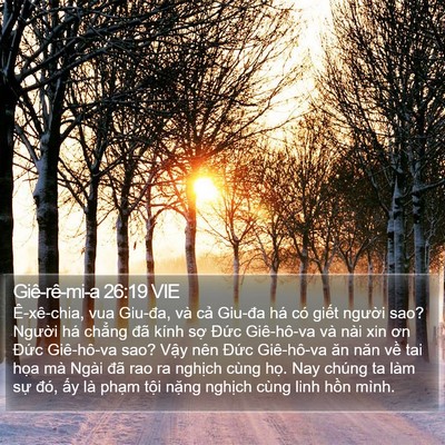 Giê-rê-mi-a 26:19 VIE Bible Verse Image