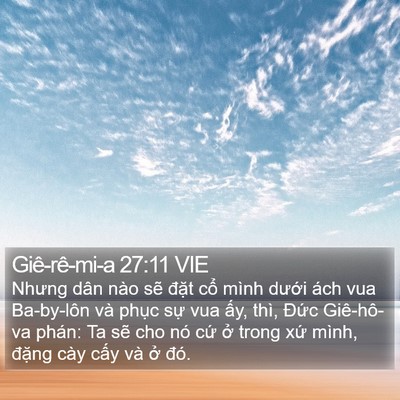 Giê-rê-mi-a 27:11 VIE Bible Verse Image