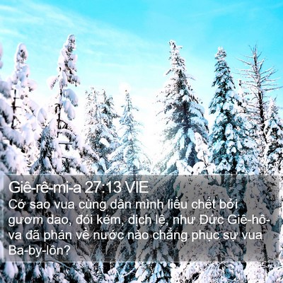Giê-rê-mi-a 27:13 VIE Bible Verse Image