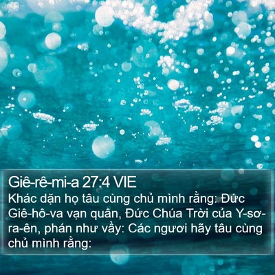 Giê-rê-mi-a 27:4 VIE Bible Verse Image