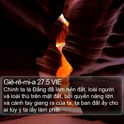 Giê-rê-mi-a 27:5 VIE Bible Verse Image