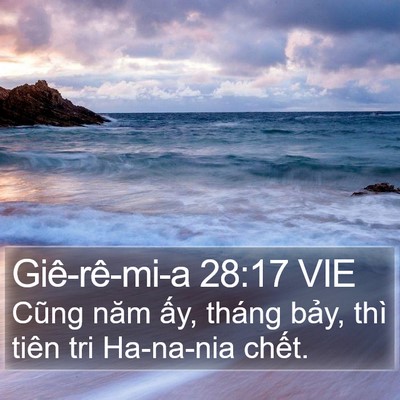 Giê-rê-mi-a 28:17 VIE Bible Verse Image